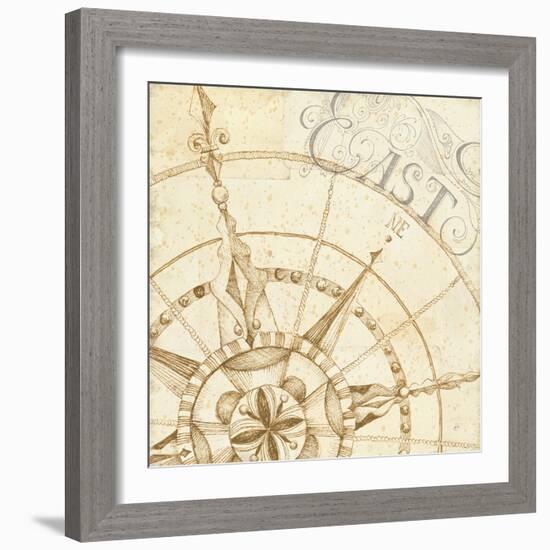 Coast to Coast Sepia III-Daphne Brissonnet-Framed Art Print