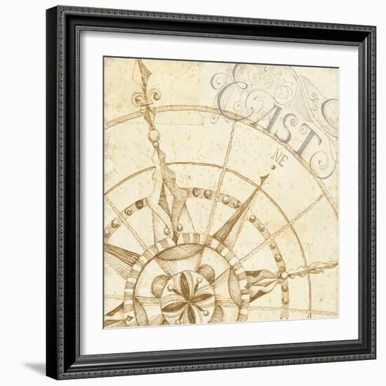 Coast to Coast Sepia III-Daphne Brissonnet-Framed Art Print