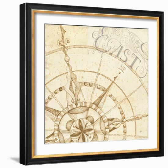 Coast to Coast Sepia III-Daphne Brissonnet-Framed Art Print