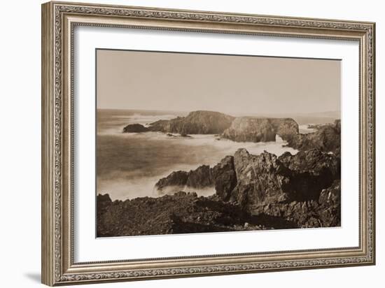 Coast View off Mendocino, California, 1863-Carleton Watkins-Framed Art Print