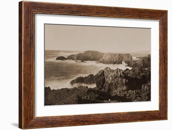 Coast View off Mendocino, California, 1863-Carleton Watkins-Framed Art Print