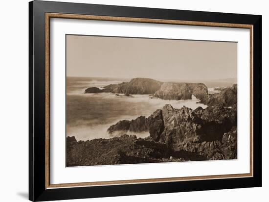 Coast View off Mendocino, California, 1863-Carleton Watkins-Framed Art Print