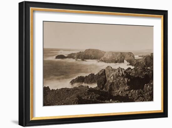 Coast View off Mendocino, California, 1863-Carleton Watkins-Framed Art Print