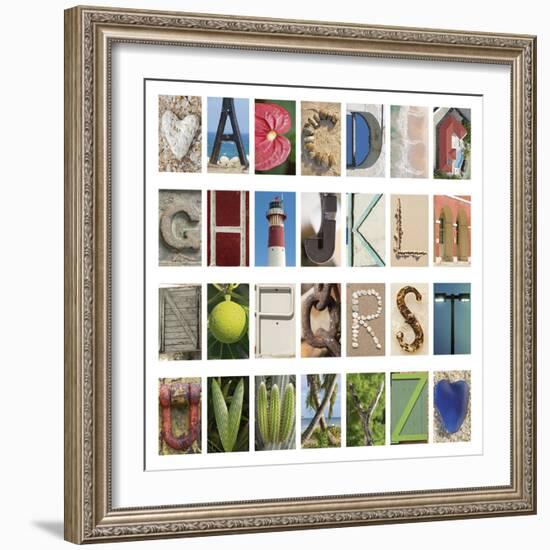 Coastal Alphabet-Mike Toy-Framed Giclee Print