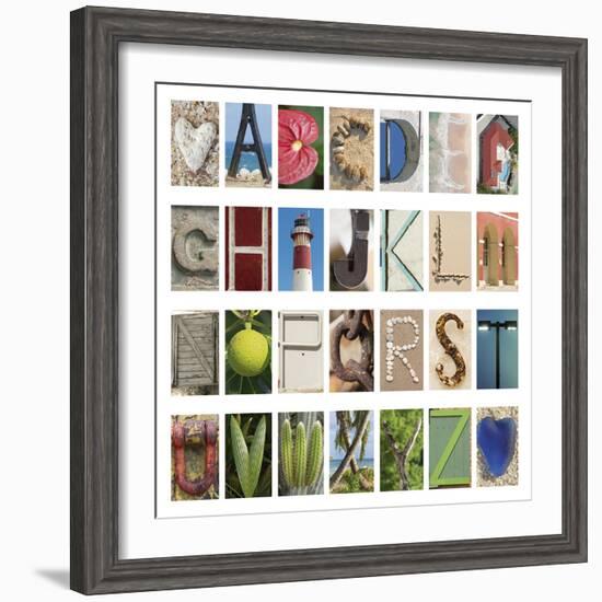 Coastal Alphabet-Mike Toy-Framed Giclee Print