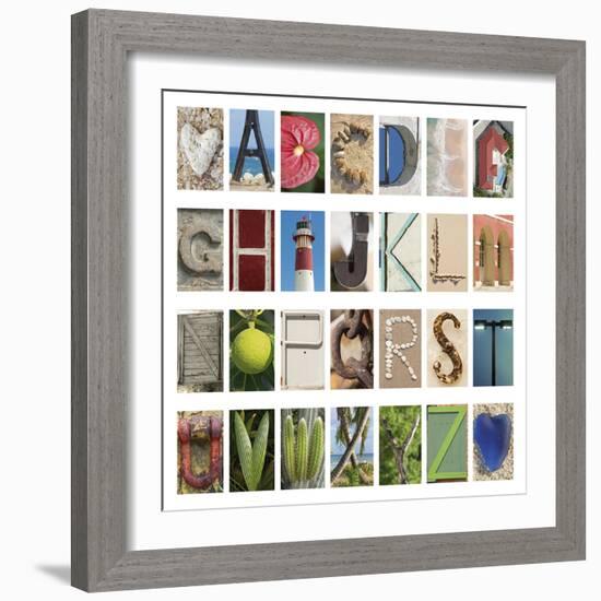 Coastal Alphabet-Mike Toy-Framed Giclee Print