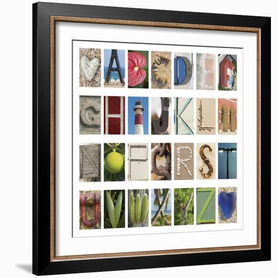 Coastal Alphabet-Mike Toy-Framed Giclee Print