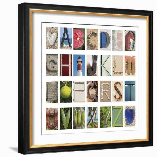 Coastal Alphabet-Mike Toy-Framed Giclee Print