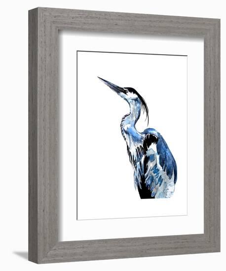 Coastal Blue Egret-Crystal Smith-Framed Art Print