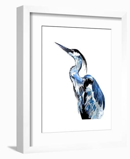 Coastal Blue Egret-Crystal Smith-Framed Art Print