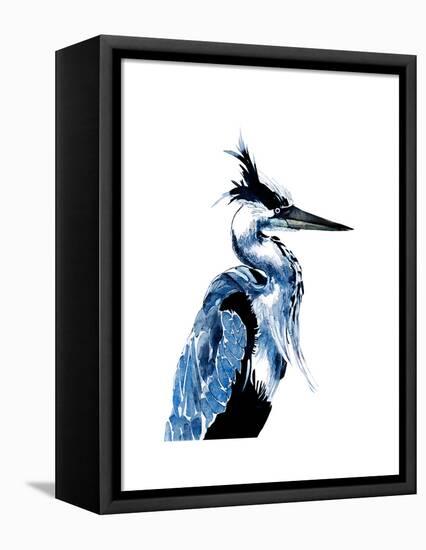 Coastal Blue Heron-Crystal Smith-Framed Stretched Canvas