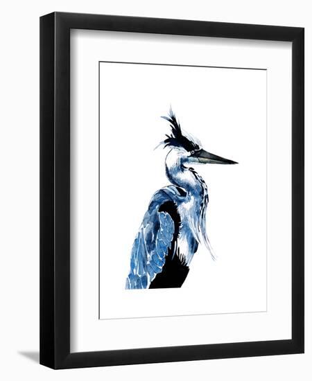 Coastal Blue Heron-Crystal Smith-Framed Art Print