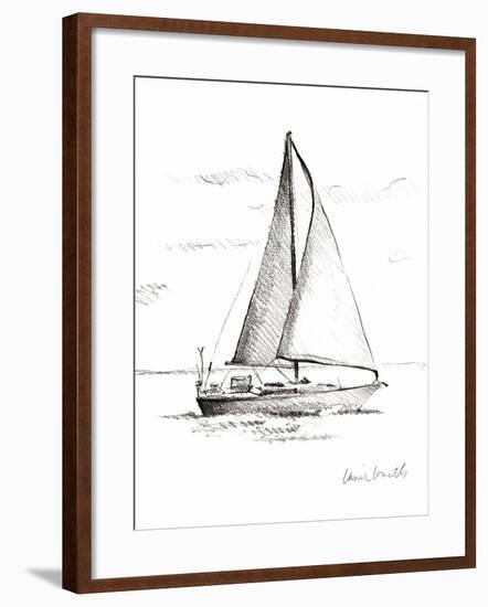 Coastal Boat Sketch I-Lanie Loreth-Framed Premium Giclee Print