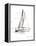 Coastal Boat Sketch I-Lanie Loreth-Framed Stretched Canvas