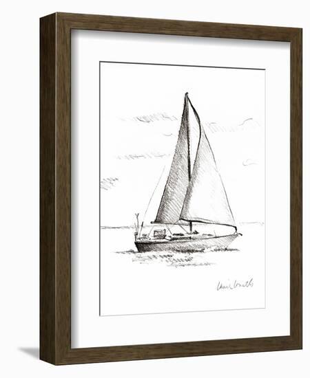 Coastal Boat Sketch I-Lanie Loreth-Framed Art Print