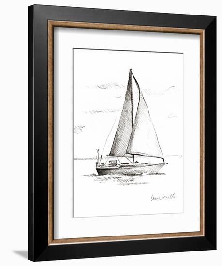 Coastal Boat Sketch I-Lanie Loreth-Framed Art Print