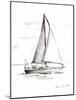 Coastal Boat Sketch I-Lanie Loreth-Mounted Art Print