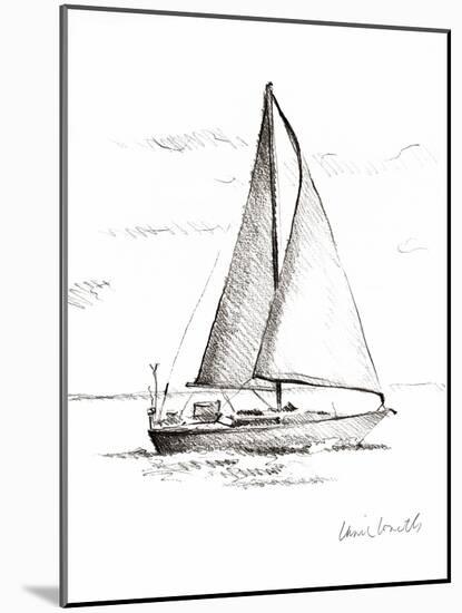 Coastal Boat Sketch I-Lanie Loreth-Mounted Art Print