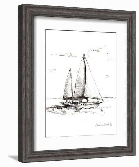 Coastal Boat Sketch II-Lanie Loreth-Framed Art Print