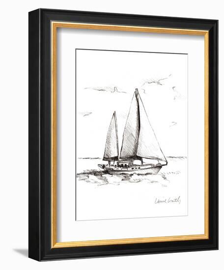 Coastal Boat Sketch II-Lanie Loreth-Framed Art Print