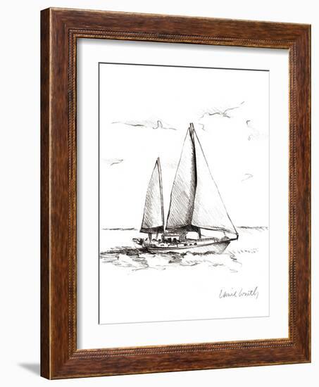 Coastal Boat Sketch II-Lanie Loreth-Framed Art Print