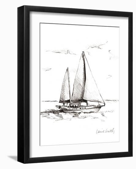 Coastal Boat Sketch II-Lanie Loreth-Framed Art Print