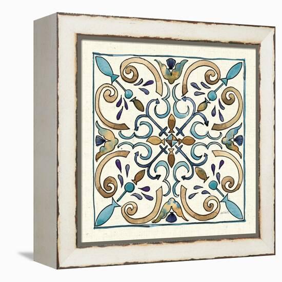 Coastal Breeze Tile I-Anne Tavoletti-Framed Stretched Canvas