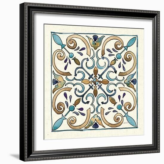 Coastal Breeze Tile I-Anne Tavoletti-Framed Art Print