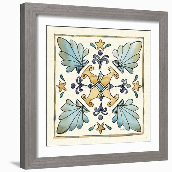 Coastal Breeze Tile III-Anne Tavoletti-Framed Art Print