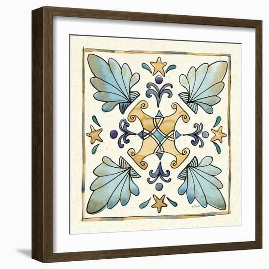 Coastal Breeze Tile III-Anne Tavoletti-Framed Art Print