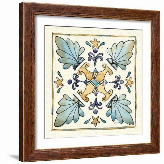 Coastal Breeze Tile III-Anne Tavoletti-Framed Art Print