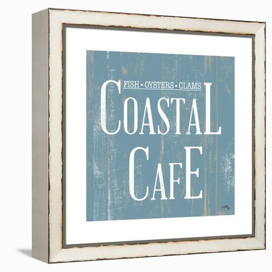 Coastal Cafe Square-Elizabeth Medley-Framed Stretched Canvas