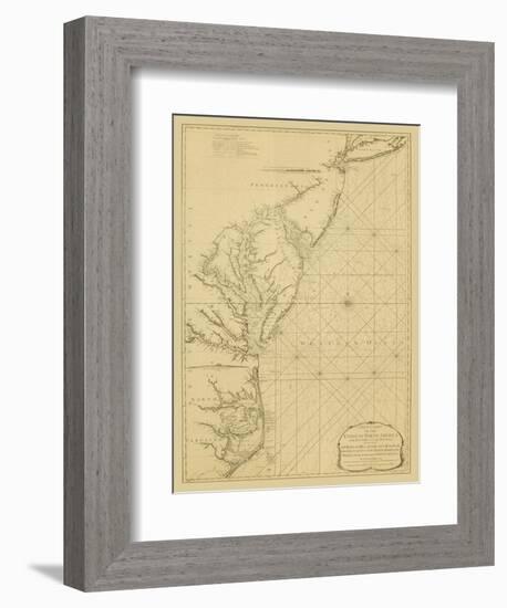 Coastal Chart of the East Coast-Captain N. Holland-Framed Art Print