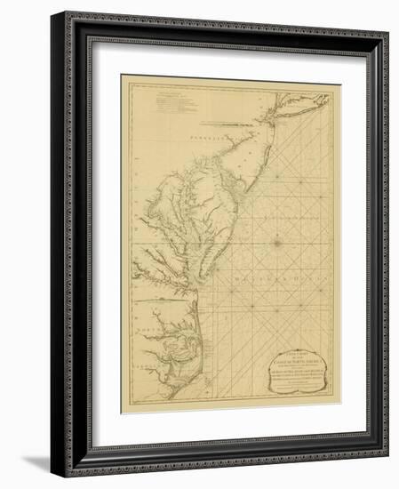 Coastal Chart of the East Coast-Captain N. Holland-Framed Art Print