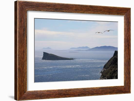 Coastal Cliffs, Falkland Islands-Charlotte Main-Framed Photographic Print