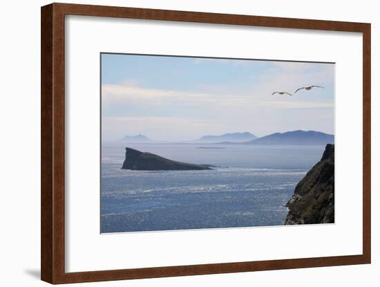 Coastal Cliffs, Falkland Islands-Charlotte Main-Framed Photographic Print