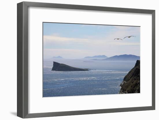 Coastal Cliffs, Falkland Islands-Charlotte Main-Framed Photographic Print