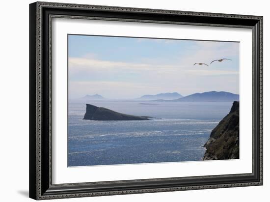 Coastal Cliffs, Falkland Islands-Charlotte Main-Framed Photographic Print