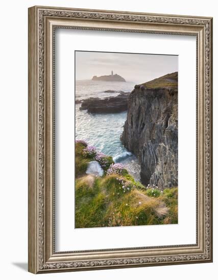 Coastal Cliffs, Godrevy Point, Nr St Ives, Cornwall, England-Paul Harris-Framed Photographic Print