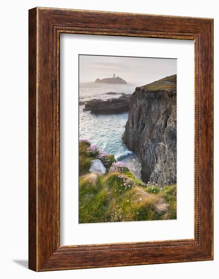 Coastal Cliffs, Godrevy Point, Nr St Ives, Cornwall, England-Paul Harris-Framed Photographic Print