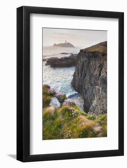 Coastal Cliffs, Godrevy Point, Nr St Ives, Cornwall, England-Paul Harris-Framed Photographic Print