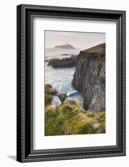 Coastal Cliffs, Godrevy Point, Nr St Ives, Cornwall, England-Paul Harris-Framed Photographic Print