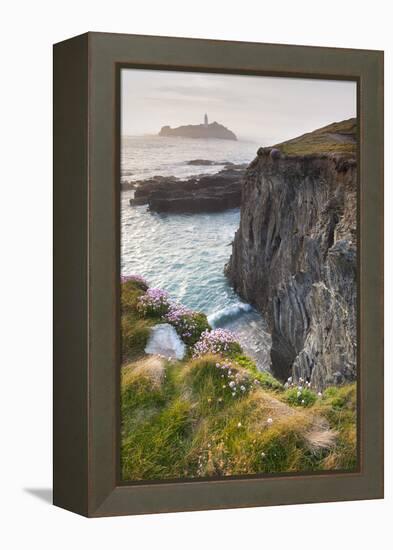 Coastal Cliffs, Godrevy Point, Nr St Ives, Cornwall, England-Paul Harris-Framed Premier Image Canvas