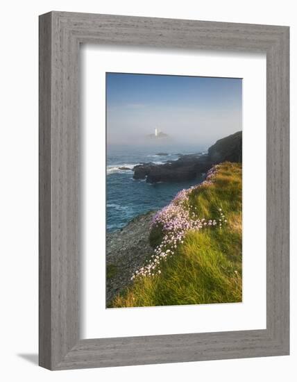 Coastal Cliffs, Godrevy Point, Nr St Ives, Cornwall, England-Paul Harris-Framed Photographic Print