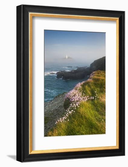 Coastal Cliffs, Godrevy Point, Nr St Ives, Cornwall, England-Paul Harris-Framed Photographic Print