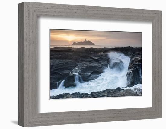 Coastal Cliffs, Godrevy Point, Nr St Ives, Cornwall, England-Paul Harris-Framed Photographic Print