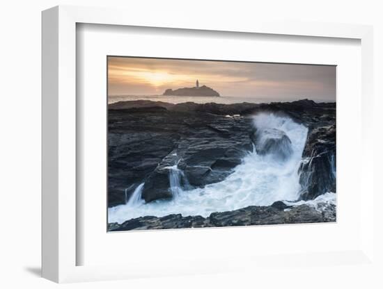 Coastal Cliffs, Godrevy Point, Nr St Ives, Cornwall, England-Paul Harris-Framed Photographic Print