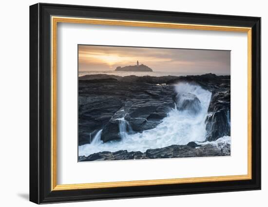 Coastal Cliffs, Godrevy Point, Nr St Ives, Cornwall, England-Paul Harris-Framed Photographic Print