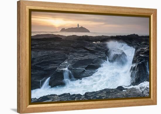 Coastal Cliffs, Godrevy Point, Nr St Ives, Cornwall, England-Paul Harris-Framed Premier Image Canvas