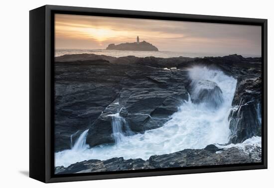 Coastal Cliffs, Godrevy Point, Nr St Ives, Cornwall, England-Paul Harris-Framed Premier Image Canvas